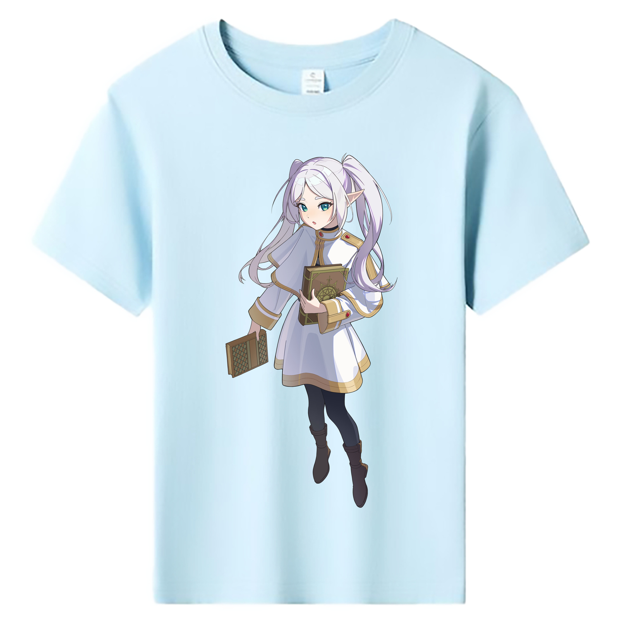（画像用） 葬送のフリーレン Frieren 綿100％キッズTシャツ（フロントプリント）